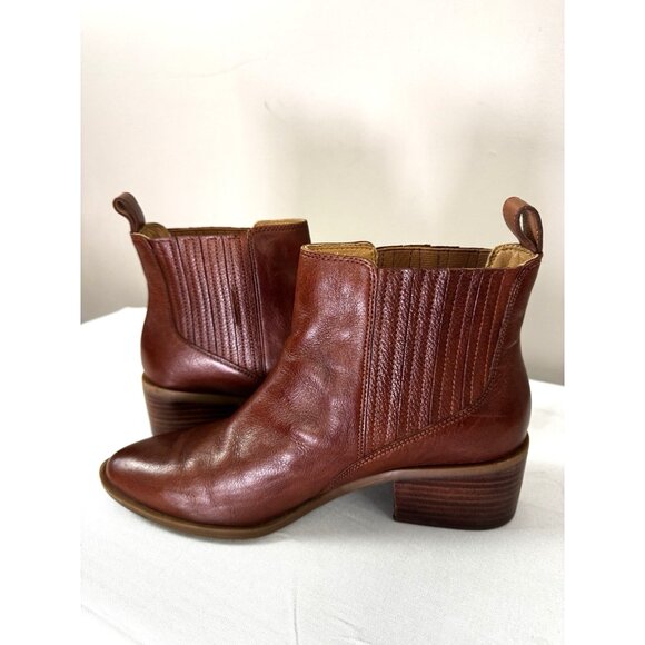 Crown Vintage Tawny Brown Tan Ankle Boots Women’s 9M Boho Western Cowgirl Staple - Picture 8 of 16